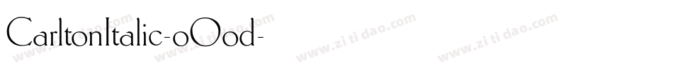 CarltonItalic-oOod字体转换