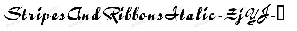 StripesAndRibbonsItalic-ZjYJ字体转换