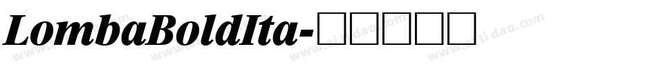 LombaBoldIta字体转换