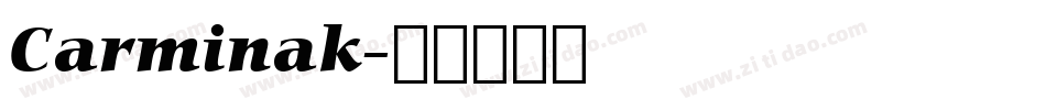 Carminak字体转换