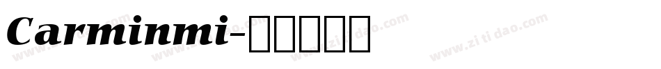 Carminmi字体转换