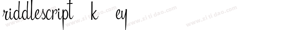 RiddleScript-K3ey字体转换