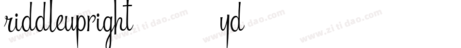 RiddleUpright-20yd字体转换 RiddleUpright-20yd字体转换