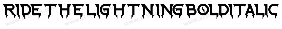 RideTheLightningBoldItalic-jEE3l字体转换