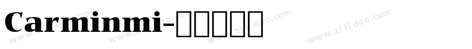 Carminmi字体转换