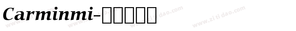 Carminmi字体转换