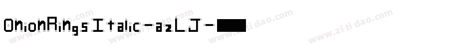 OnionRingsItalic-azLJ字体转换