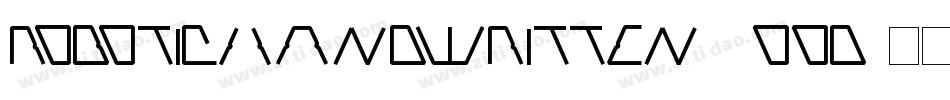 RoboticHandwritten-0ood字体转换