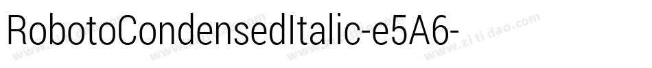 RobotoCondensedItalic-e5A6字体转换