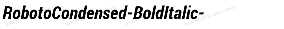RobotoCondensed-BoldItalic字体转换