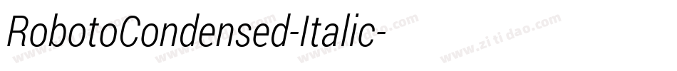 RobotoCondensed-Italic字体转换