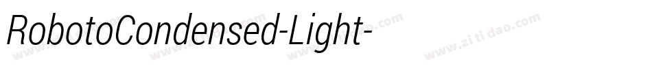 RobotoCondensed-Light字体转换