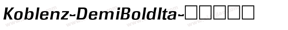 Koblenz-DemiBoldIta字体转换
