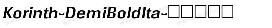 Korinth-DemiBoldIta字体转换