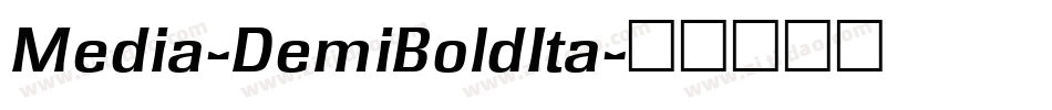 Media-DemiBoldIta字体转换