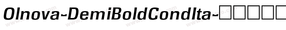 Olnova-DemiBoldCondIta字体转换