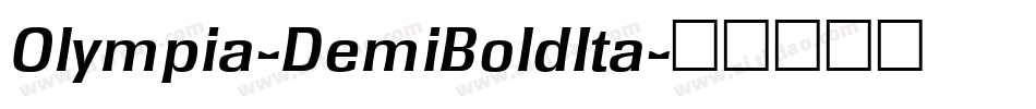Olympia-DemiBoldIta字体转换