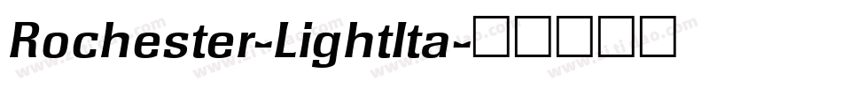 Rochester-LightIta字体转换