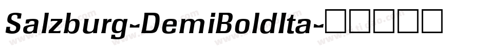 Salzburg-DemiBoldIta字体转换