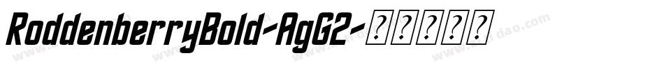 RoddenberryBold-AgG2字体转换