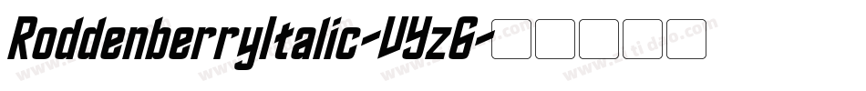 RoddenberryItalic-VYz6字体转换