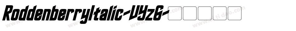 RoddenberryItalic-VYz6字体转换