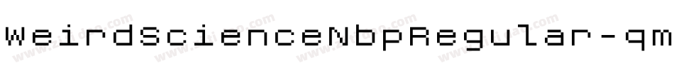 WeirdScienceNbpRegular-qmBr字体转换