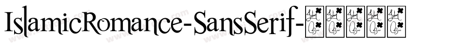 IslamicRomance-SansSerif字体转换