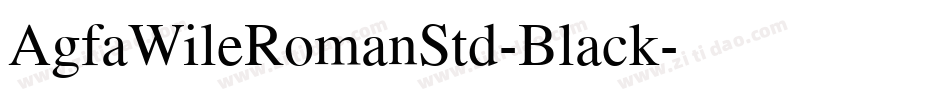 AgfaWileRomanStd-Black字体转换
