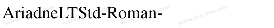 AriadneLTStd-Roman字体转换