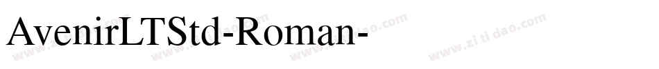 AvenirLTStd-Roman字体转换