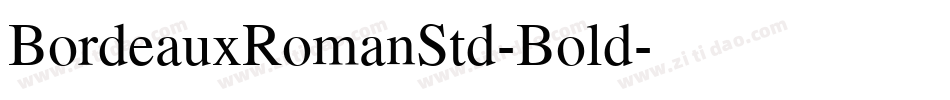 BordeauxRomanStd-Bold字体转换