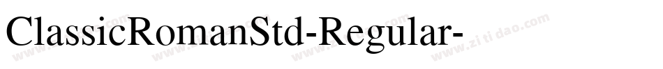 ClassicRomanStd-Regular字体转换
