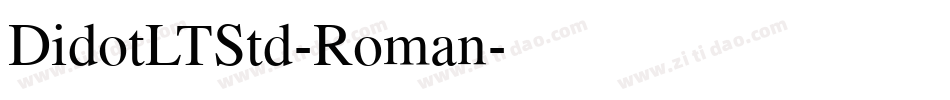 DidotLTStd-Roman字体转换