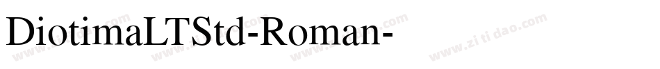 DiotimaLTStd-Roman字体转换