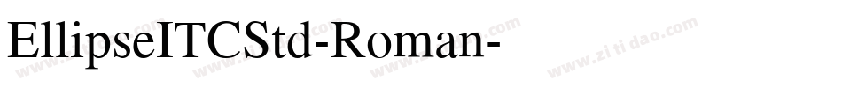 EllipseITCStd-Roman字体转换