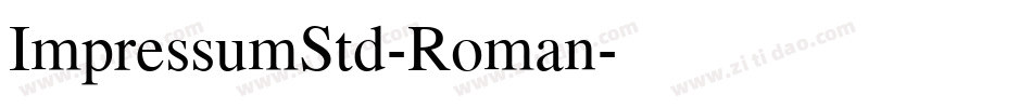 ImpressumStd-Roman字体转换