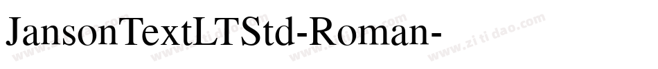 JansonTextLTStd-Roman字体转换