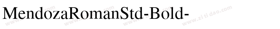 MendozaRomanStd-Bold字体转换