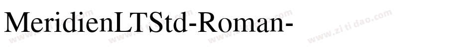 MeridienLTStd-Roman字体转换