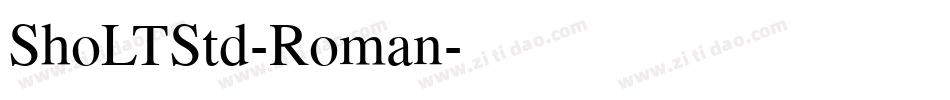 ShoLTStd-Roman字体转换