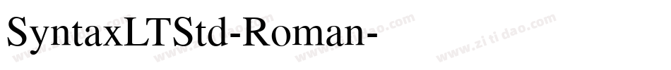 SyntaxLTStd-Roman字体转换