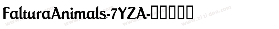 FalturaAnimals-7YZA字体转换