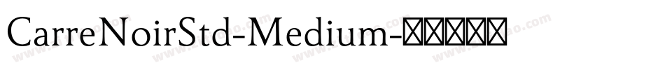 CarreNoirStd-Medium字体转换