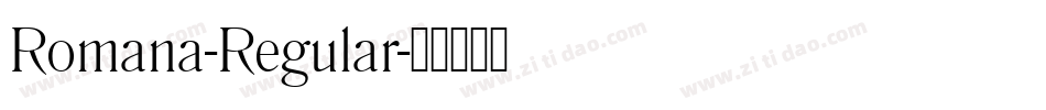 Romana-Regular字体转换