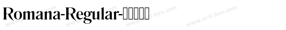 Romana-Regular字体转换
