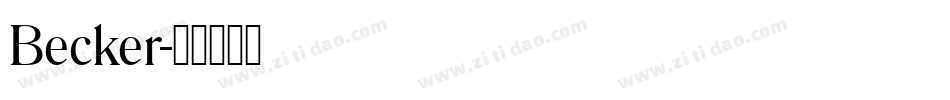 Becker字体转换