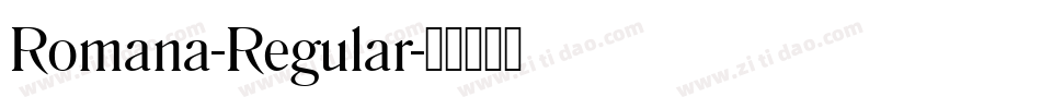 Romana-Regular字体转换