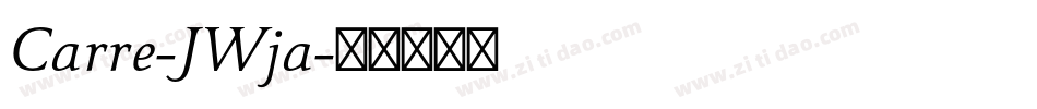 Carre-JWja字体转换