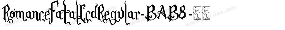 RomanceFatalLcdRegular-BAB8字体转换